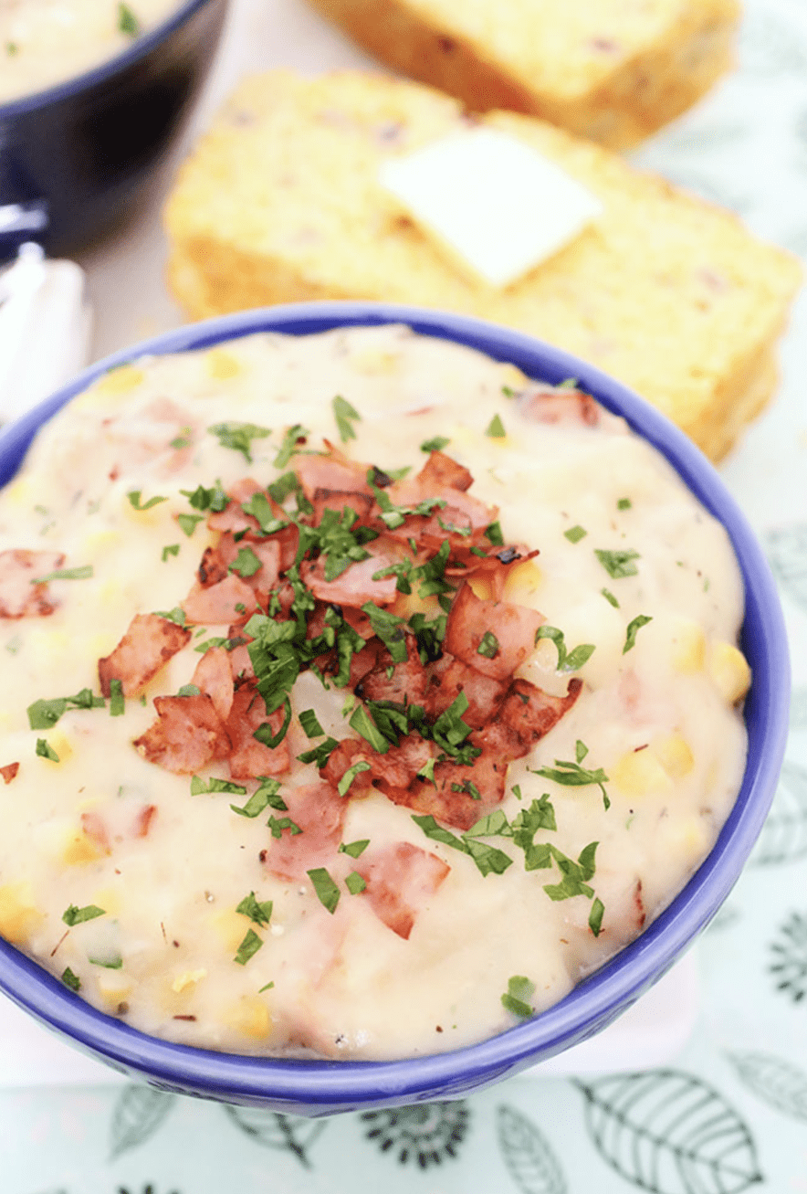 SLOW-COOKER POTATO & HAM CHOWDER