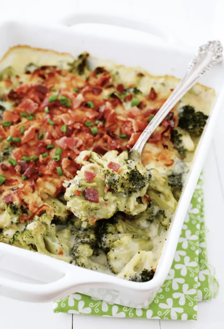 BACON CHEESE BROCCOLI GRATIN