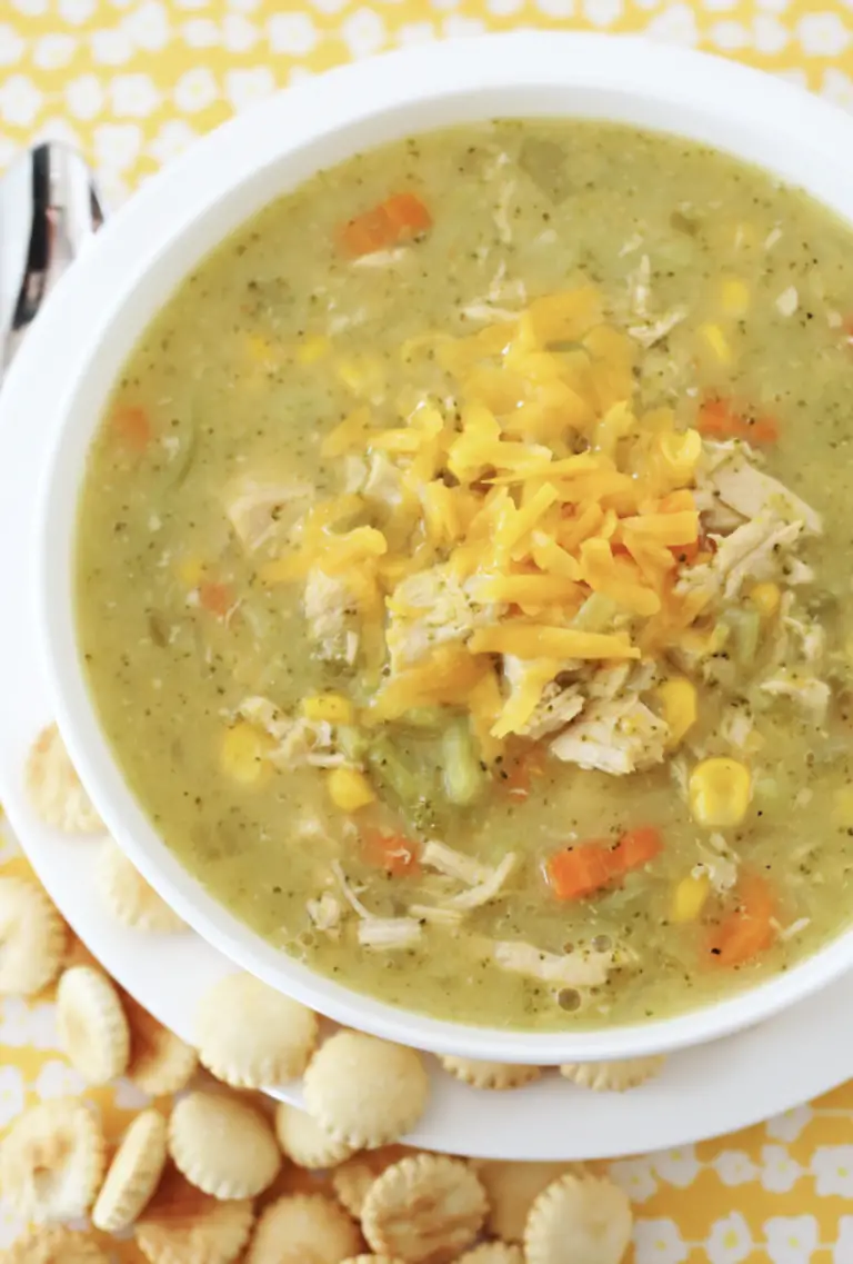 CHEDDAR BROCCOLI CHICKEN SOUP