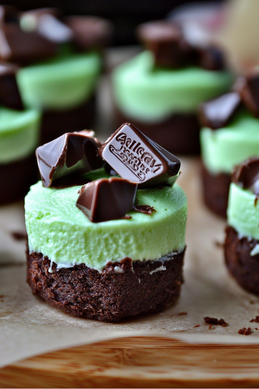 Andes Mint Mini Cheesecakes Recipe Final Dish Presentation