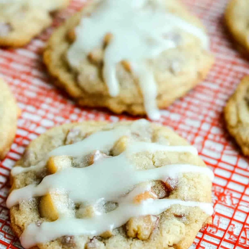 Apple Cookies with a Sweet Cinnamon Glaze Recipe