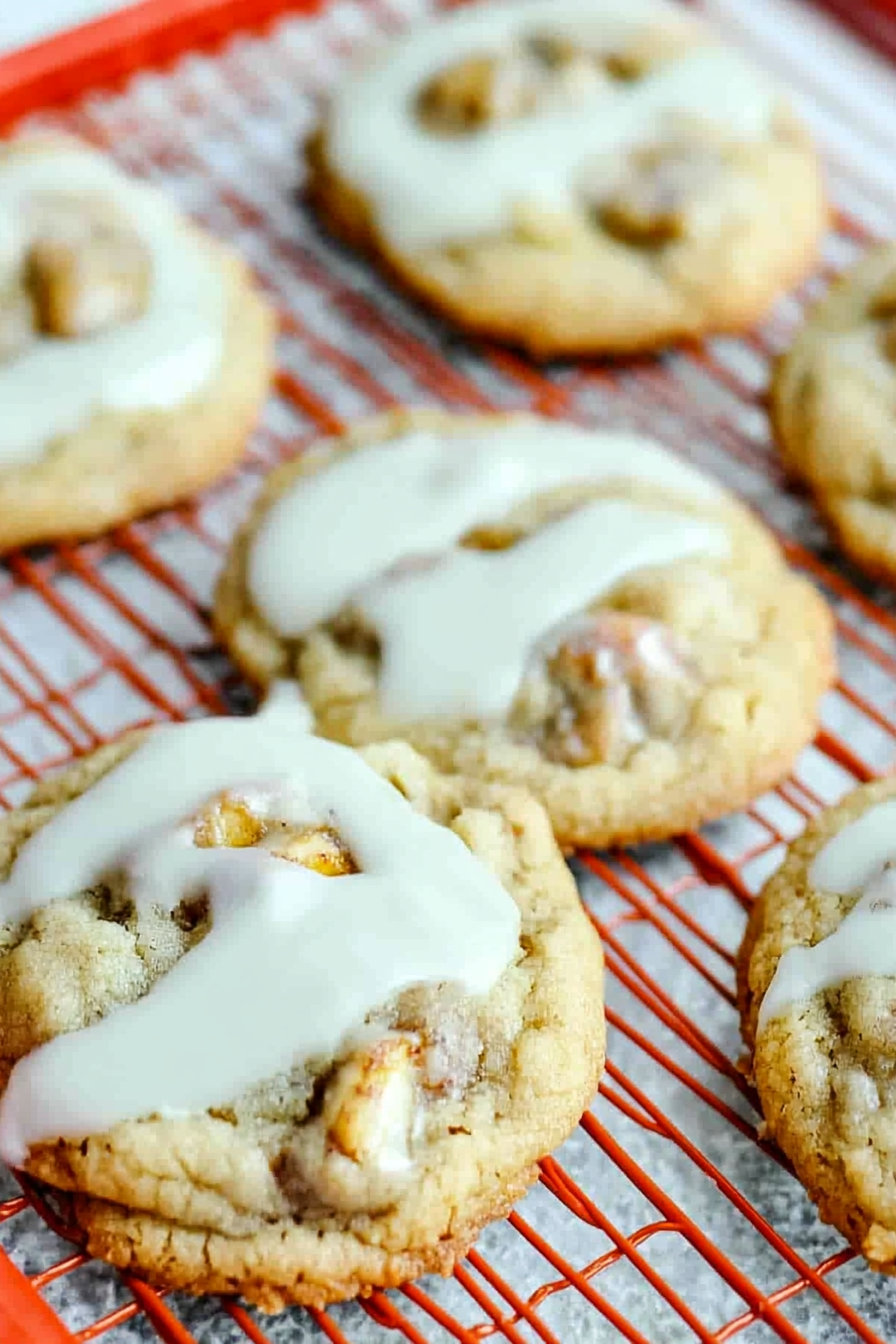 Apple Cookies with a Sweet Cinnamon Glaze Recipe Final Dish Presentation