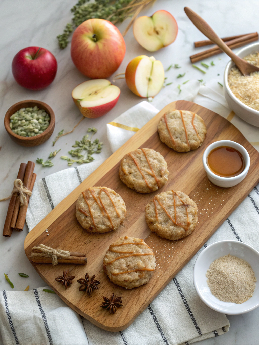 Apple Cookies with a Sweet Cinnamon Glaze Recipe ingredients