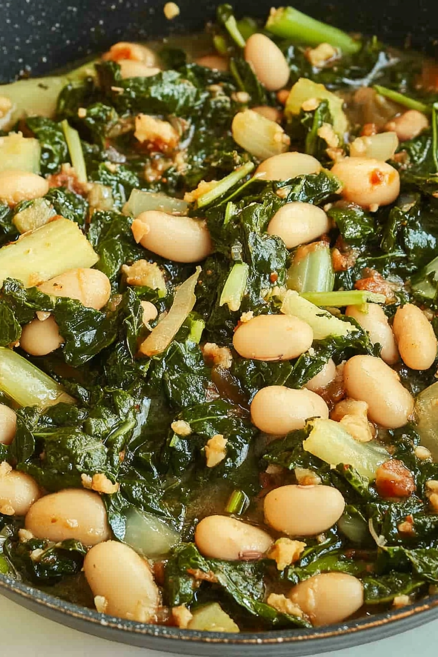 Beans and Greens Recipe Final Dish Presentation