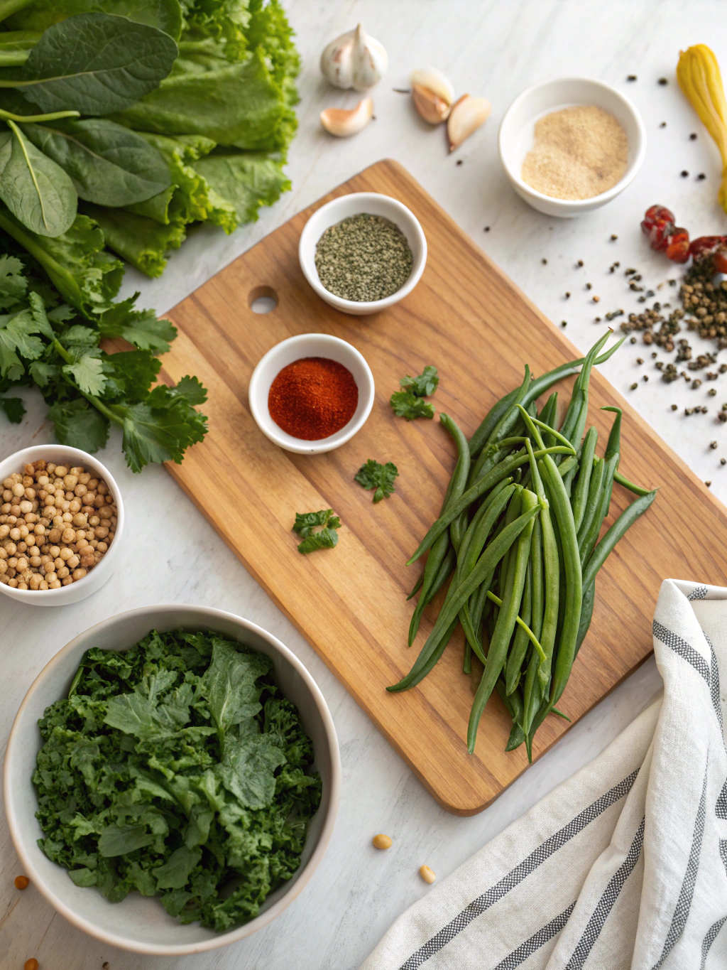 Beans and Greens Recipe ingredients