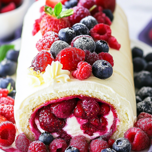 Berry Vanilla Cake Roll Recipe That Adds a Burst of Summer Flavors to Your Dessert Table