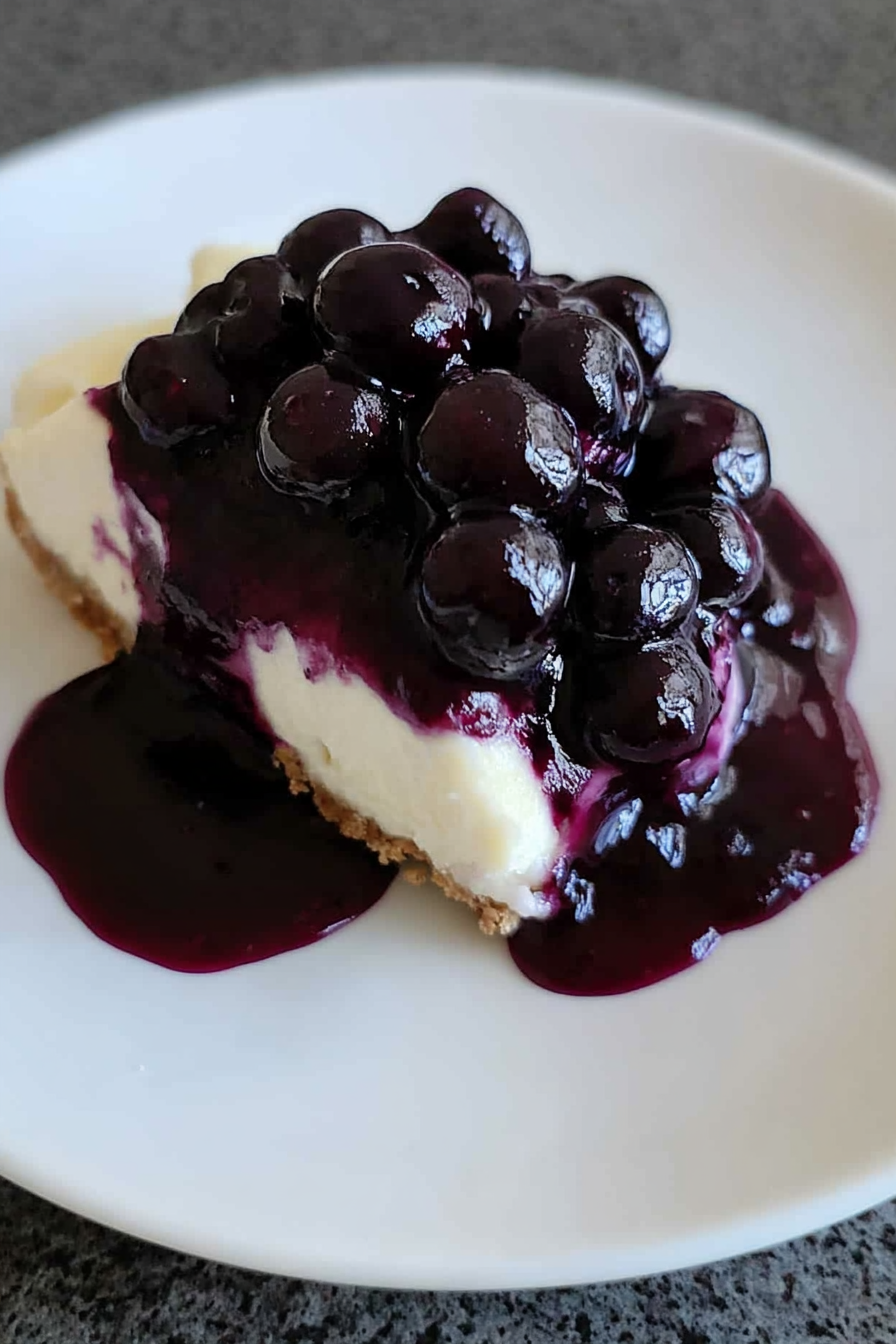 Blueberry Sauce Recipe: A Perfect Topping for Desserts Final Dish Presentation