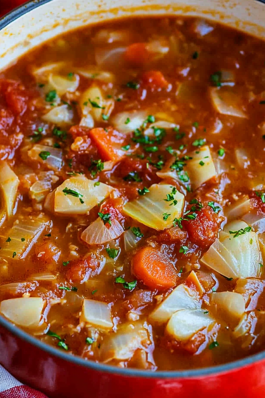 Cabbage Soup Recipe for a Hearty Homemade Meal Final Dish Presentation