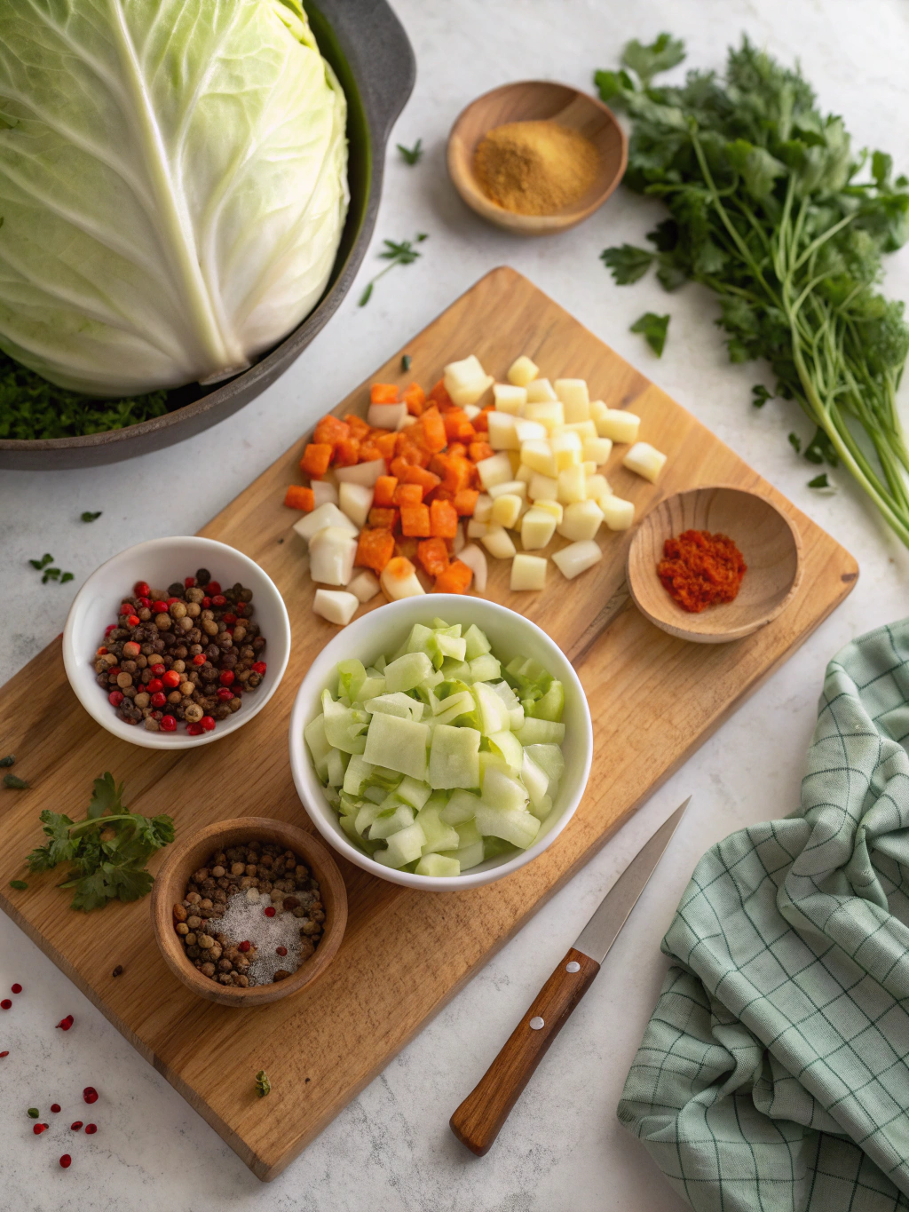 Cabbage Soup Recipe for a Hearty Homemade Meal ingredients