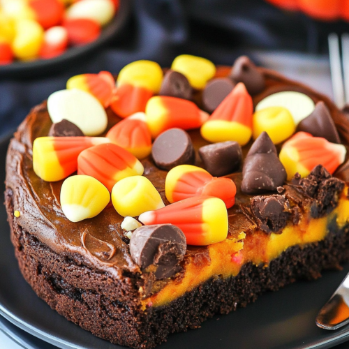 Candy Corn Chocolate Chip Cookie Cake Recipe