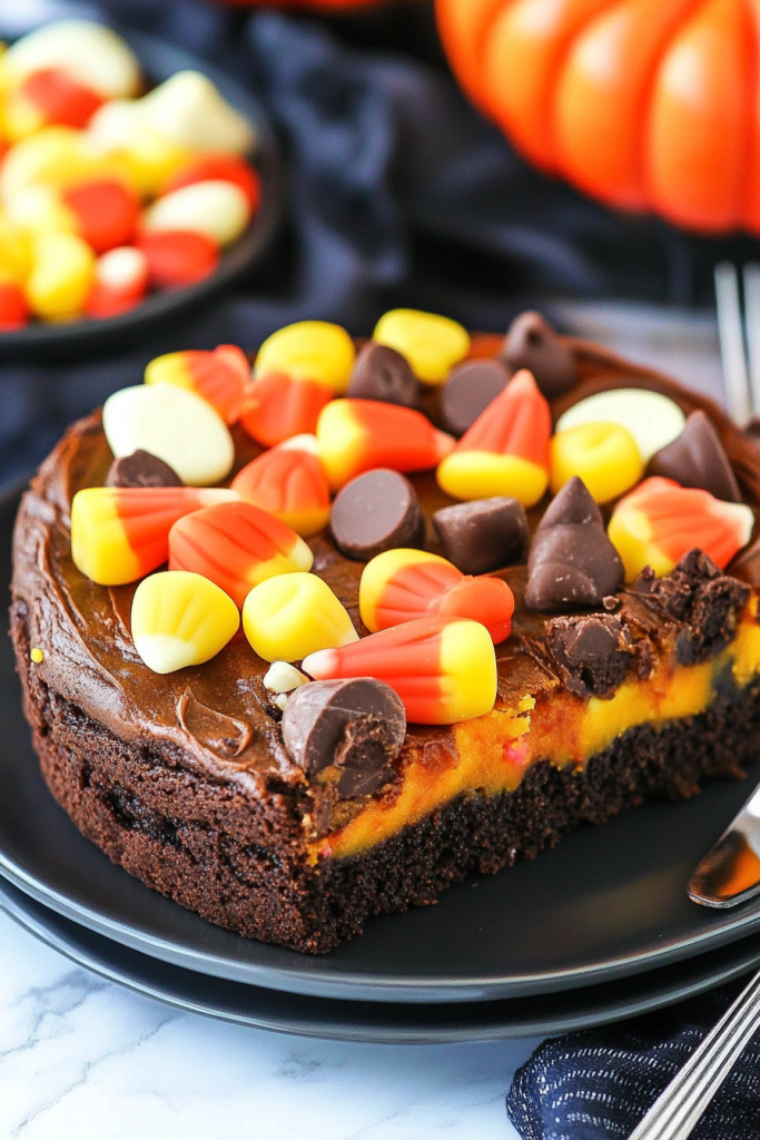 Candy Corn Chocolate Chip Cookie Cake Recipe