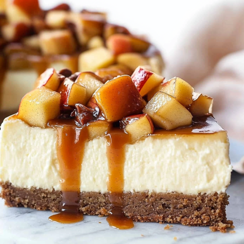 Caramel Apple Blondie Cheesecake