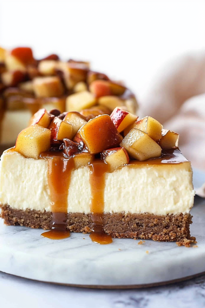 Caramel Apple Blondie Cheesecake