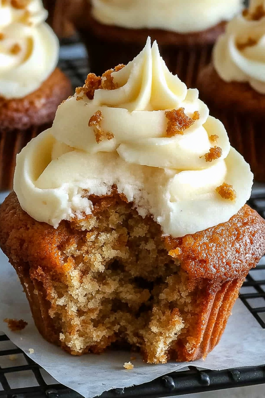 Carrot Cake Cupcakes Recipe Final Dish Presentation