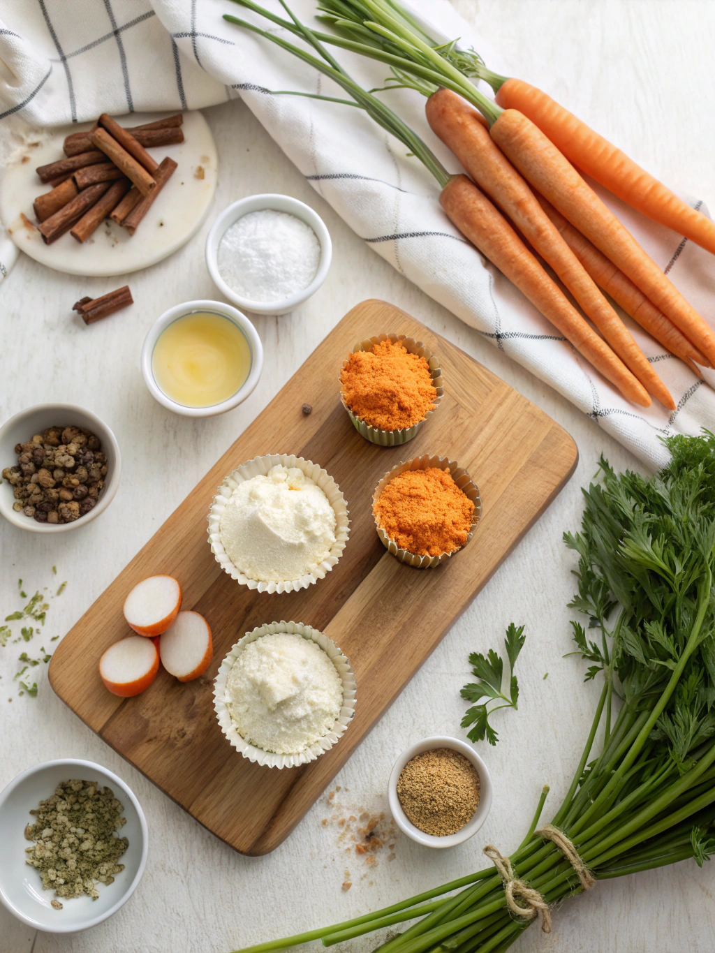 Carrot Cake Cupcakes Recipe ingredients