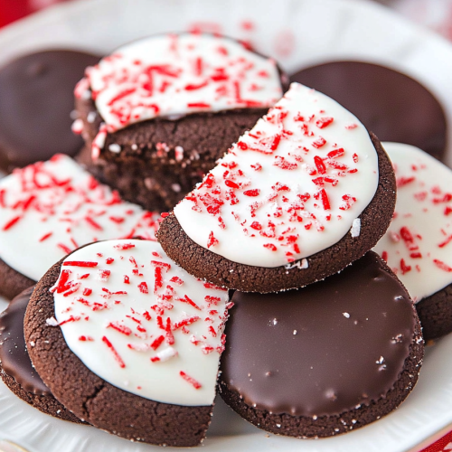 Chocolate Peppermint Shortbread Cookies Recipe