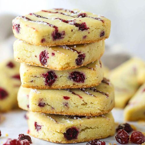 Cranberry Orange Shortbread Cookies Recipe