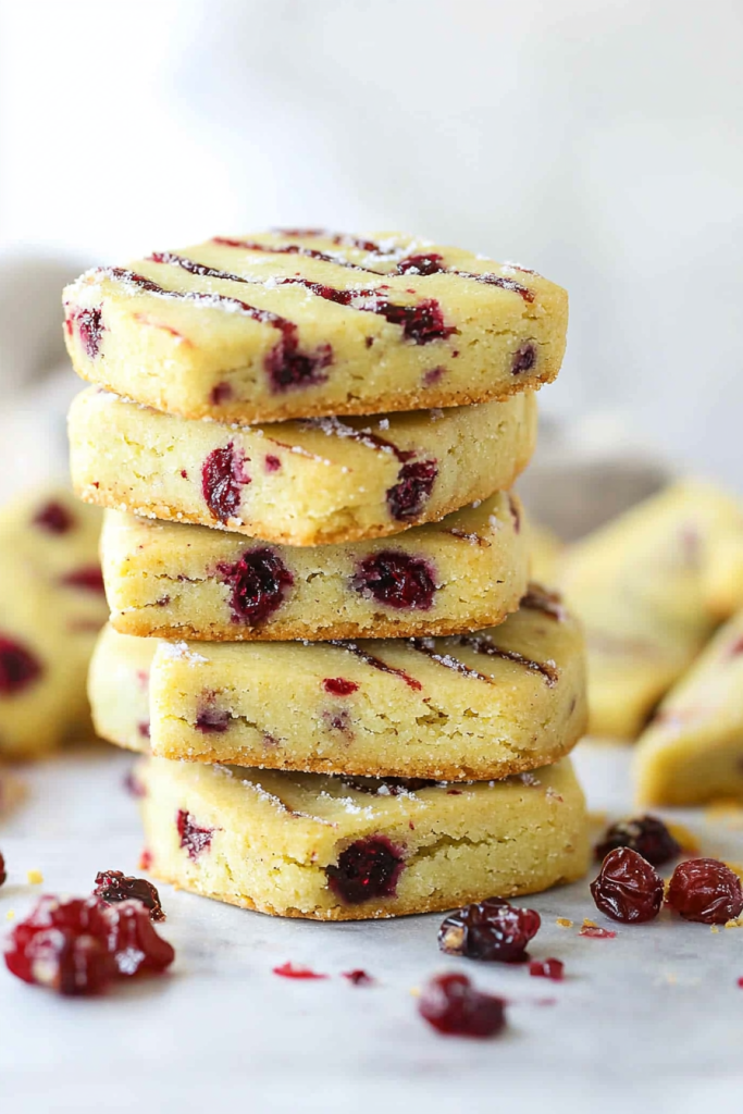 Cranberry Orange Shortbread Cookies Recipe