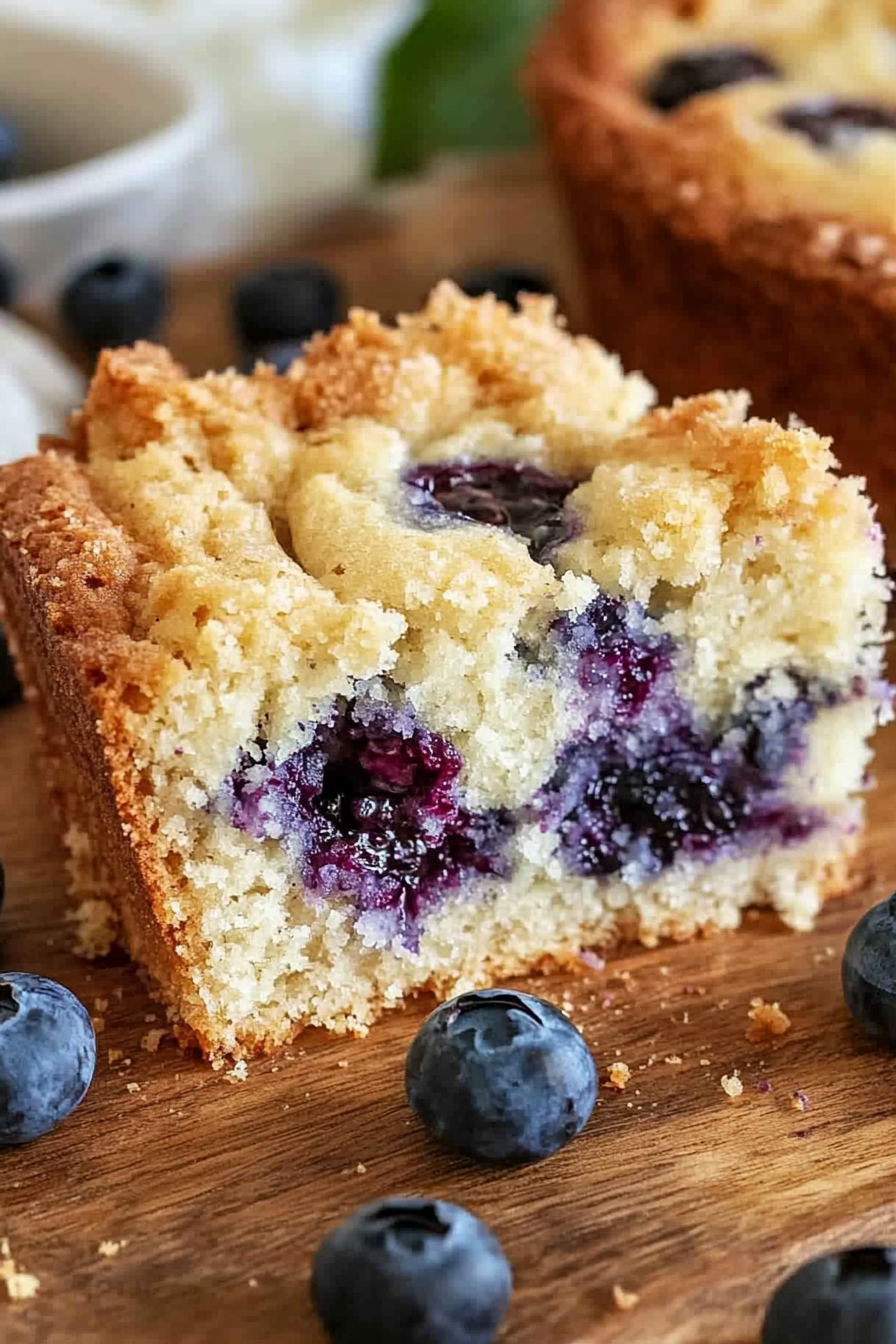Delicious Blueberry Coffee Cake Recipe Final Dish Presentation