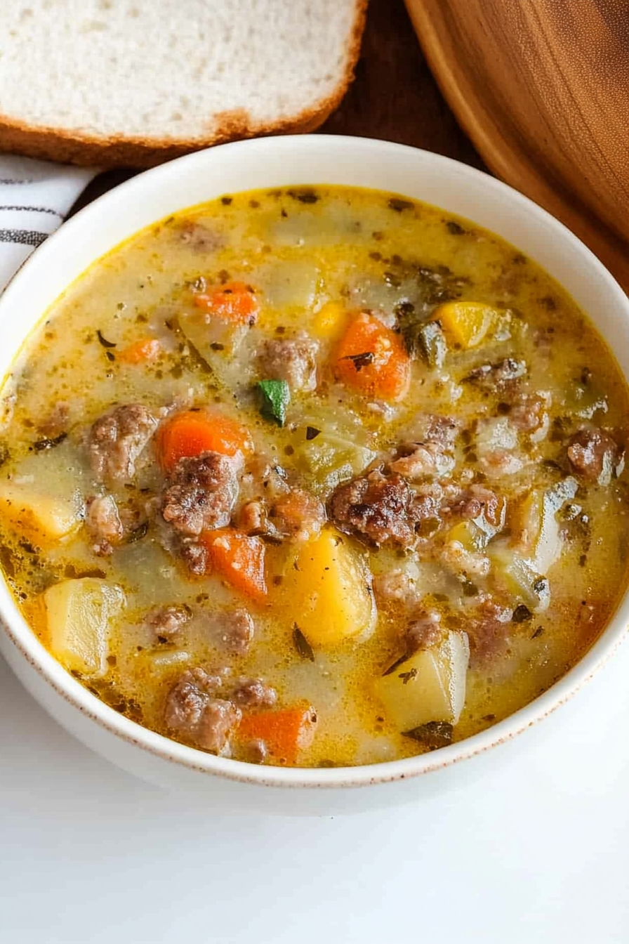 Delicious Cheeseburger Soup Recipe Final Dish Presentation