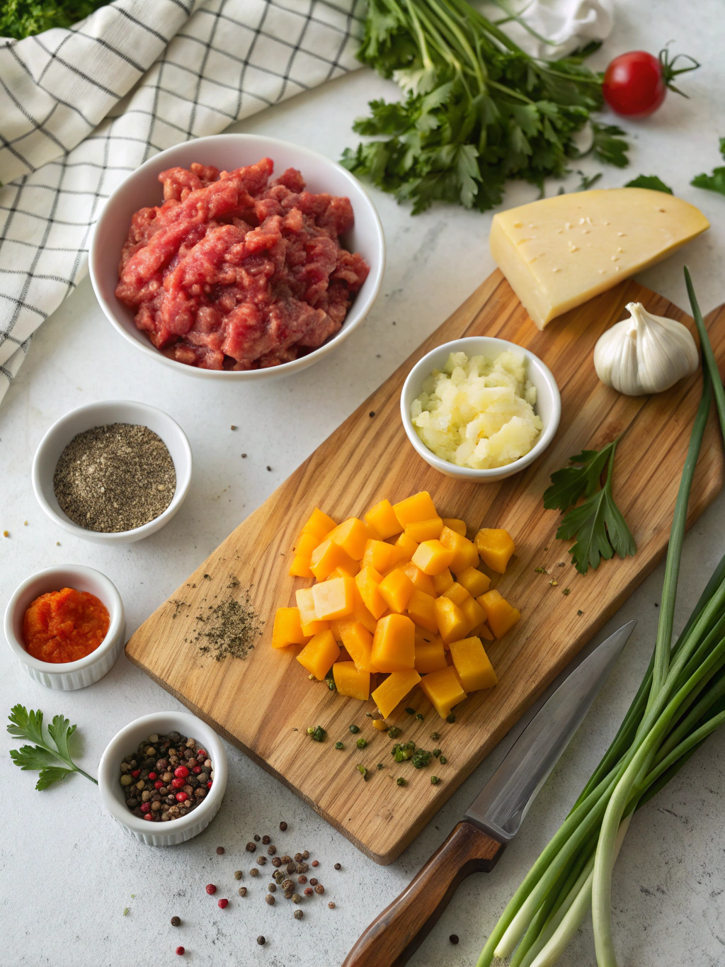 Delicious Cheeseburger Soup Recipe ingredients
