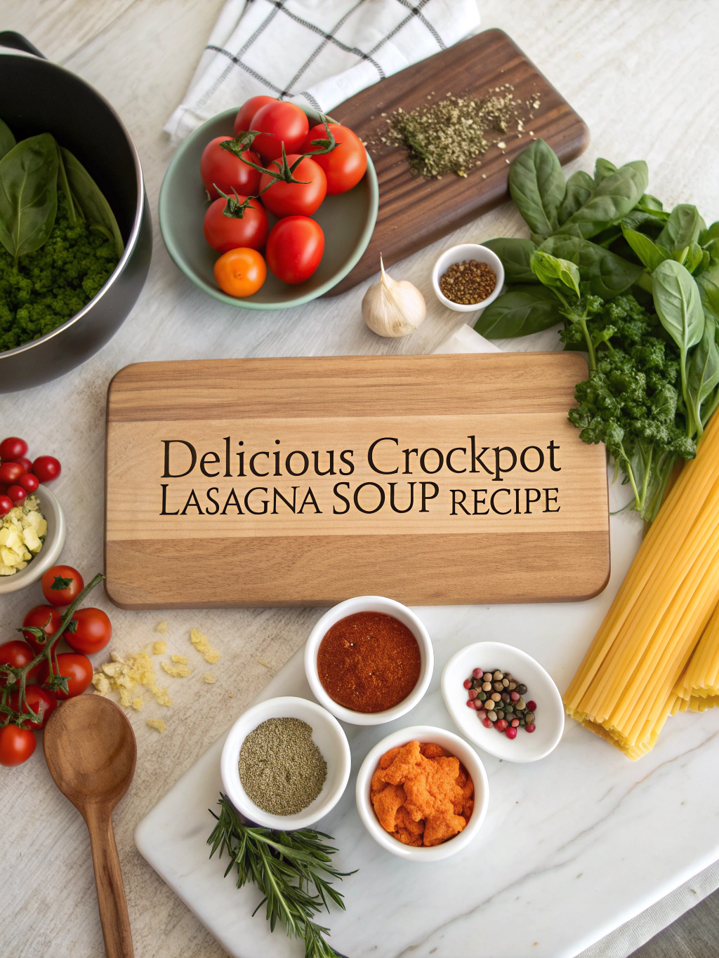 Delicious Crockpot Lasagna Soup Recipe ingredients