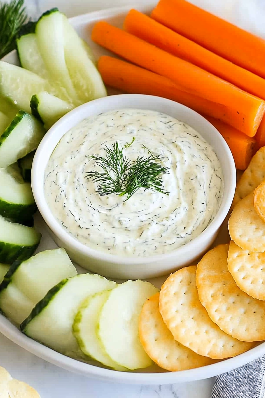 Delicious Dill Pickle Dip Recipe Final Dish Presentation