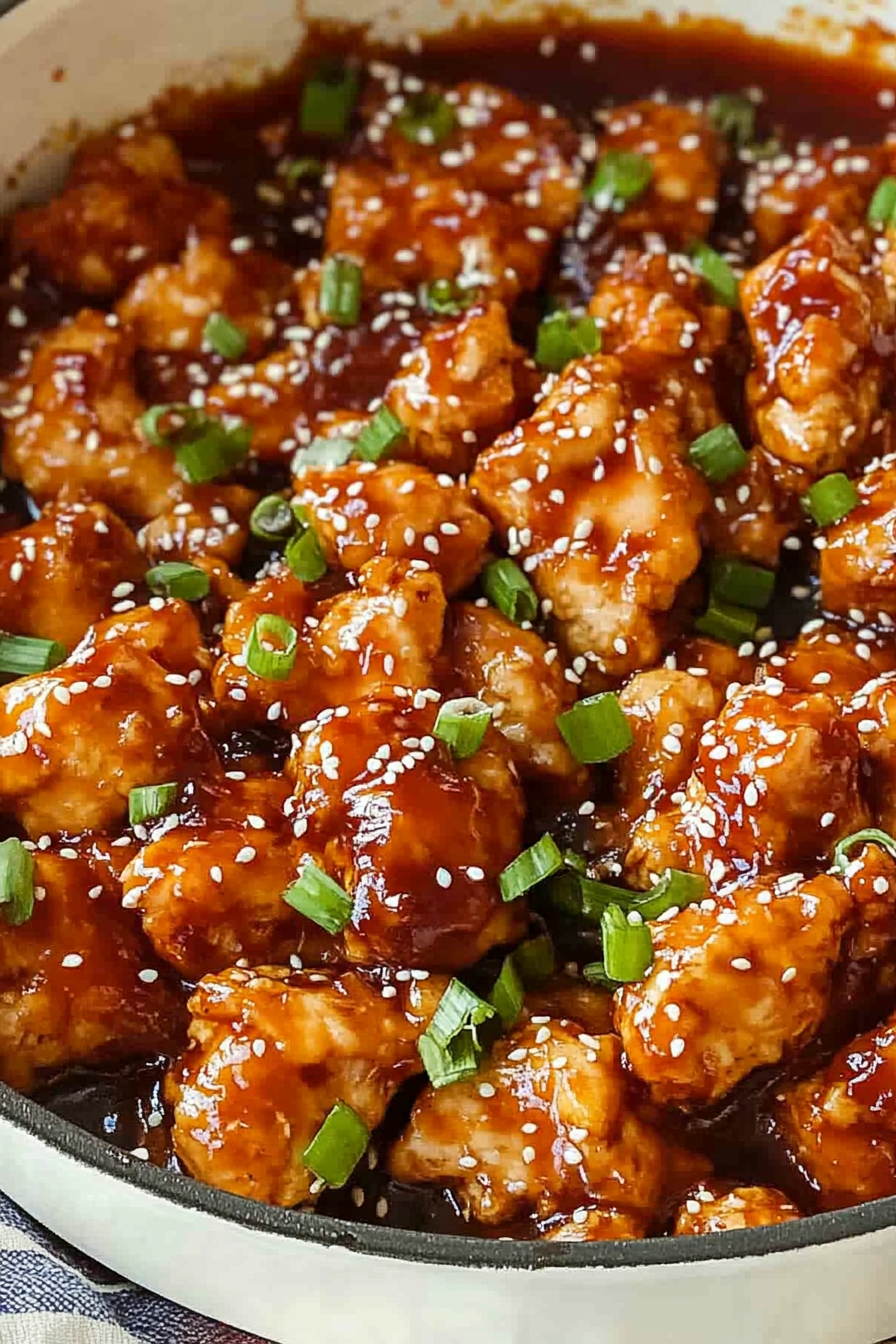 Delicious Sesame Chicken Recipe Final Dish Presentation