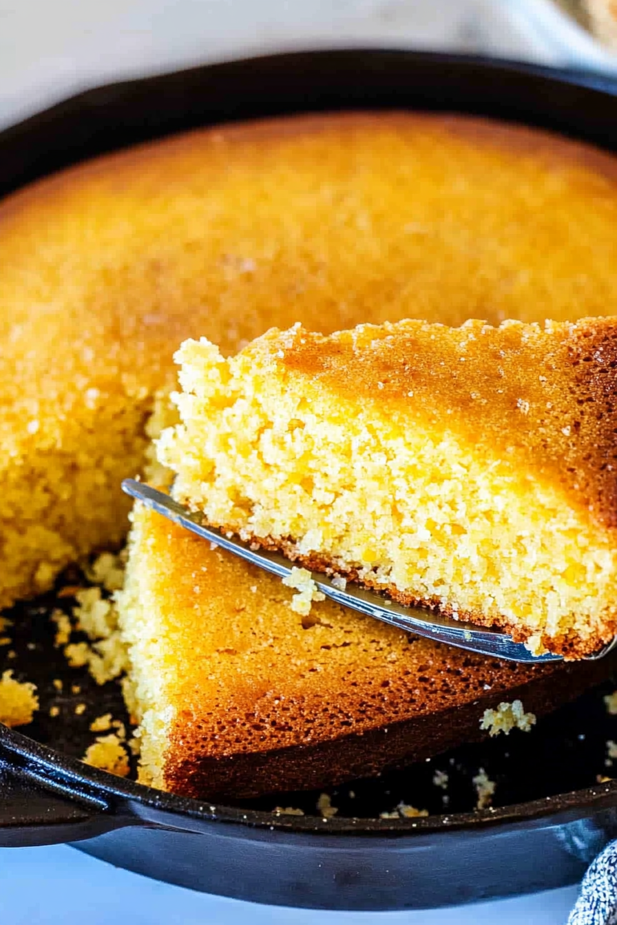 Delicious and Tender Sweet Cornbread Recipe Final Dish Presentation