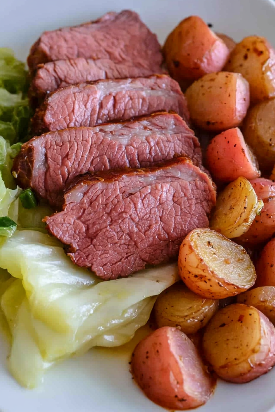 Easy Classic Corned Beef and Cabbage Recipe Final Dish Presentation