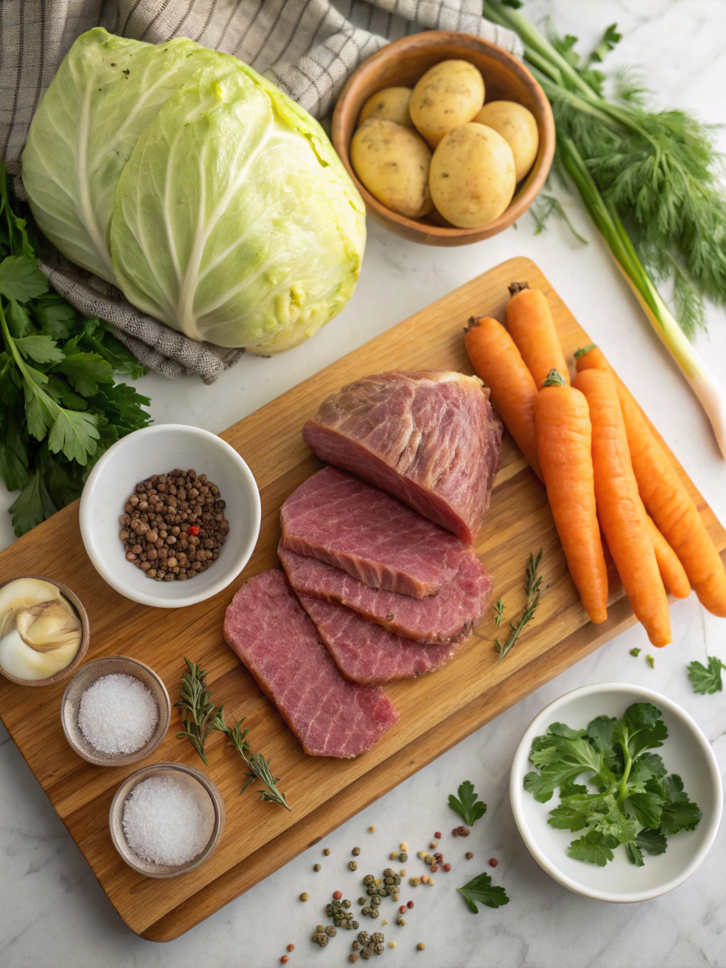 Easy Classic Corned Beef and Cabbage Recipe ingredients