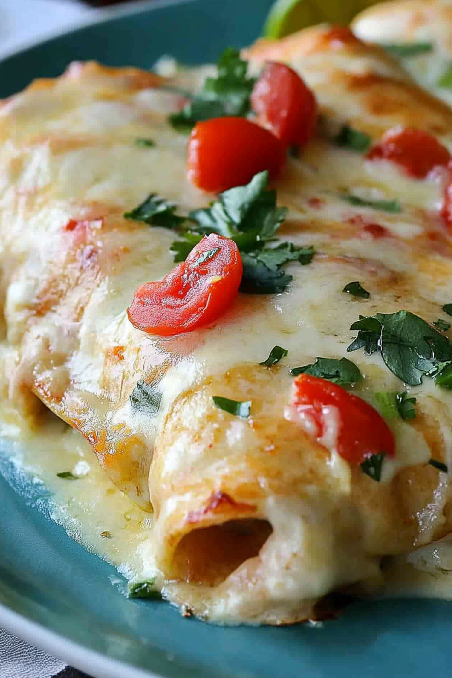 Easy Creamy Shrimp Enchiladas Recipe Final Dish Presentation