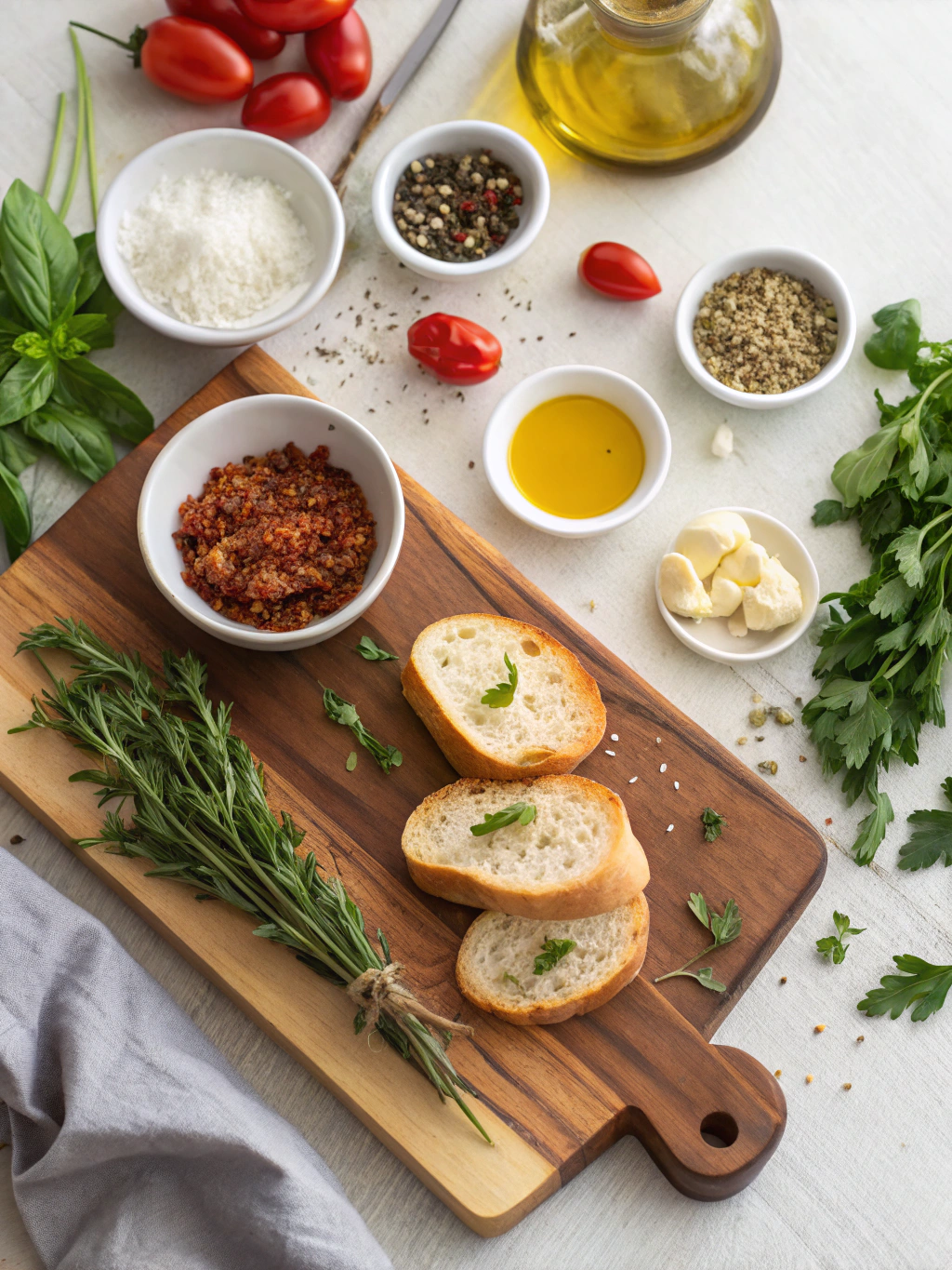Easy Crostini Recipe ingredients