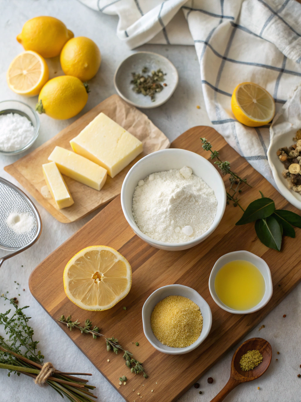 Easy Homemade Lemon Bars Recipe ingredients