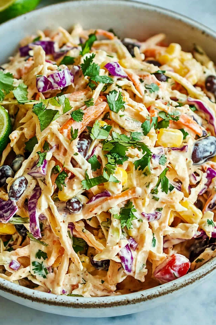 Easy Mexican Coleslaw Recipe Final Dish Presentation
