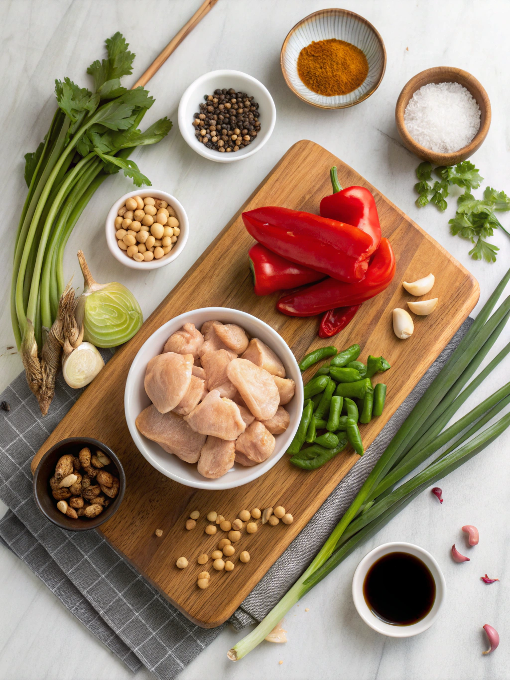Easy One-Skillet Kung Pao Chicken Recipe ingredients