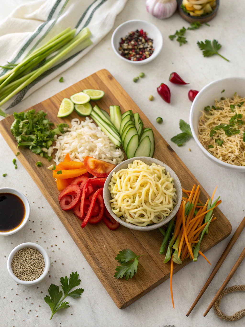 Easy Ramen Noodle Salad Recipe ingredients