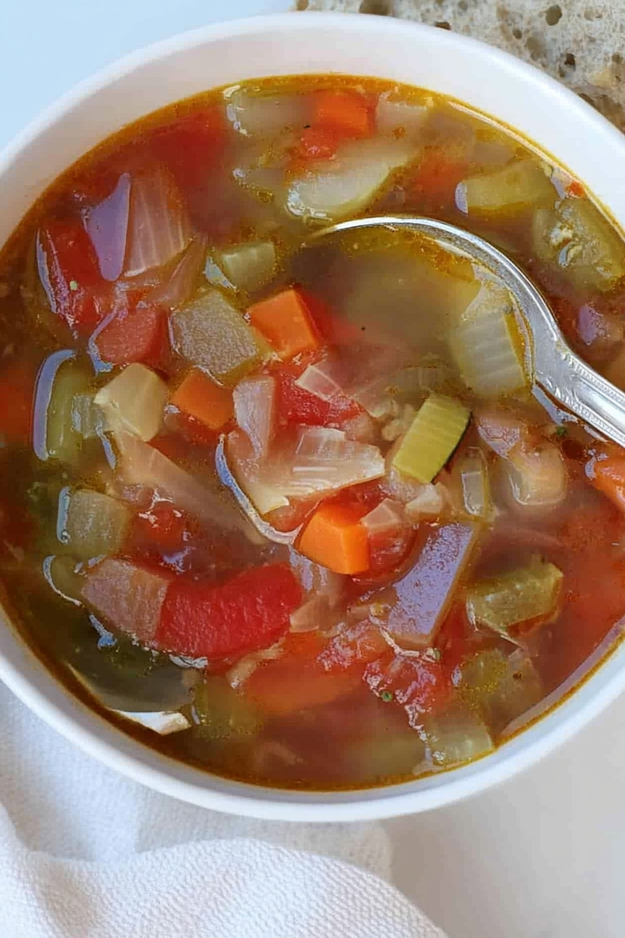 Easy Vegetable Soup Recipe Final Dish Presentation