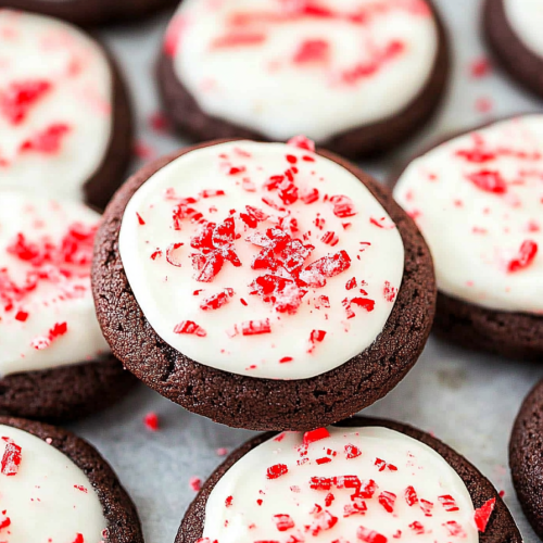 Frosted Peppermint Chocolate Cookies Recipe