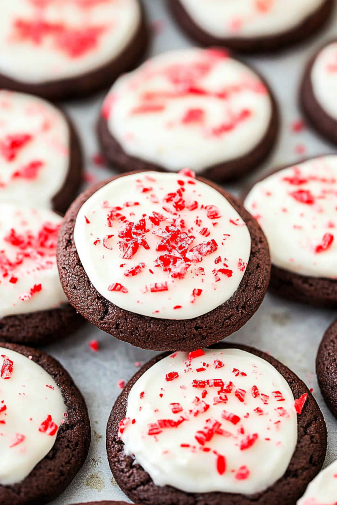 Frosted Peppermint Chocolate Cookies Recipe