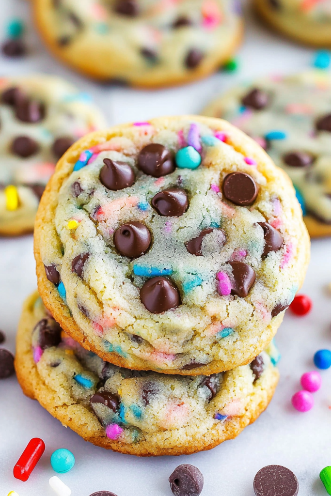 Funfetti Cake Batter Chocolate Chip Cookie Recipe