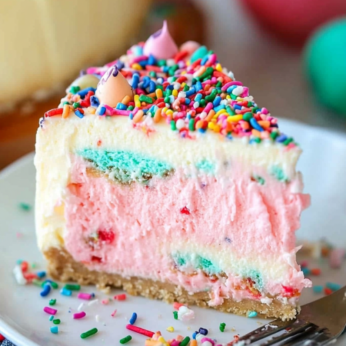 Funfetti Cheesecake Recipe with a Cake Base