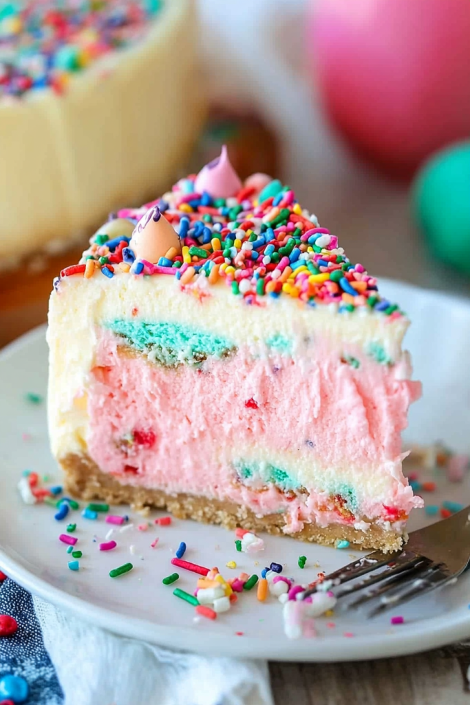 Funfetti Cheesecake Recipe with a Cake Base