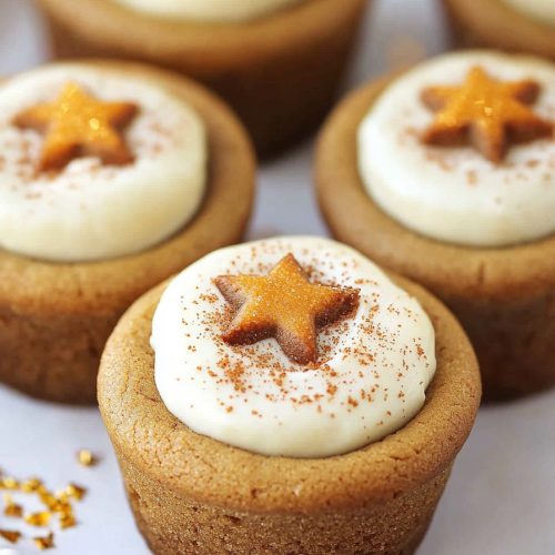 Gingerbread Cheesecake Cookie Cups Recipe