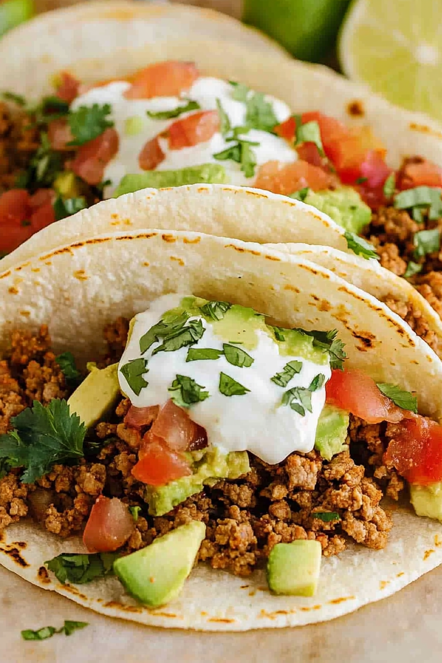 Ground Turkey Tacos Recipe Final Dish Presentation