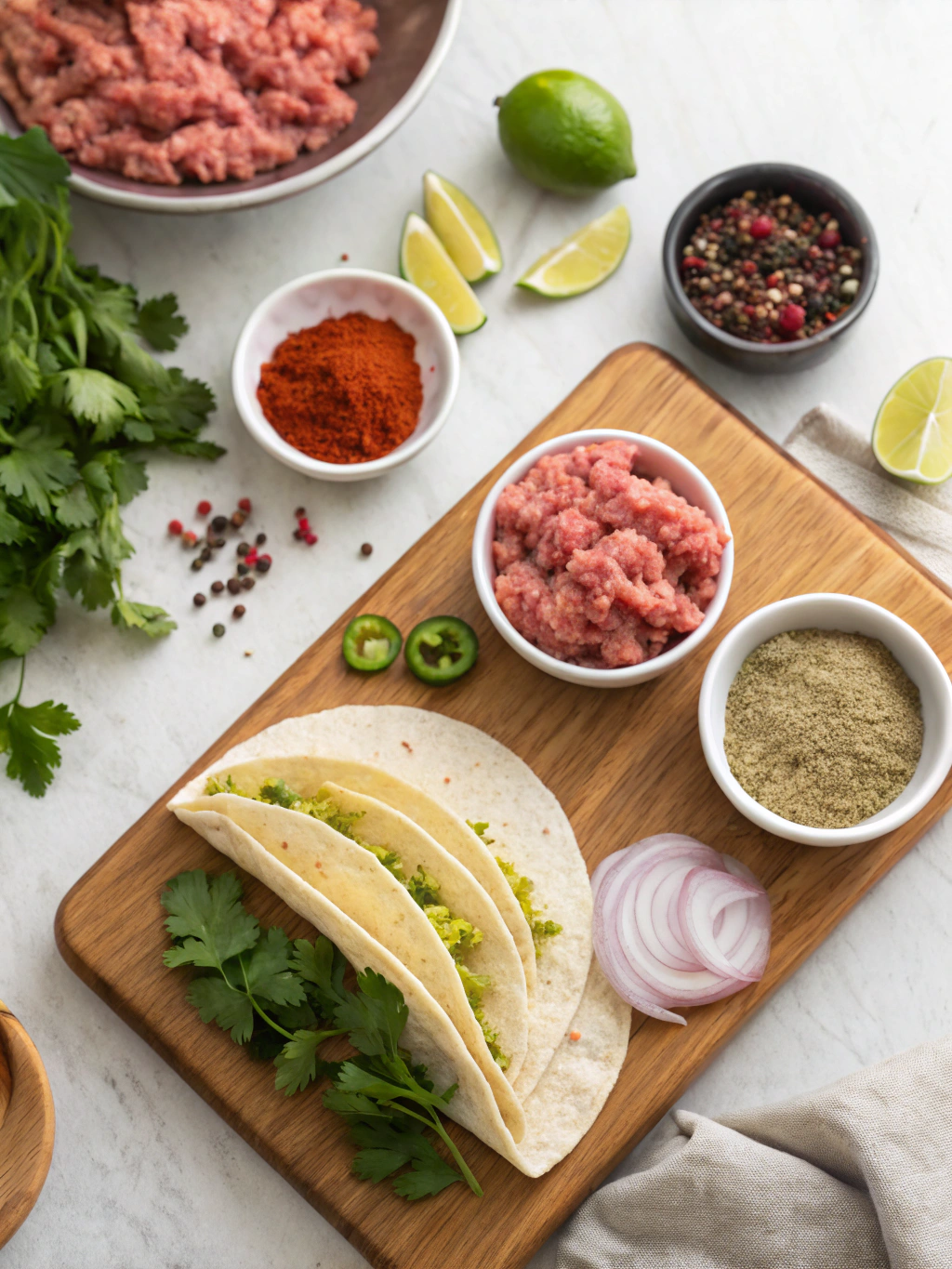 Ground Turkey Tacos Recipe ingredients