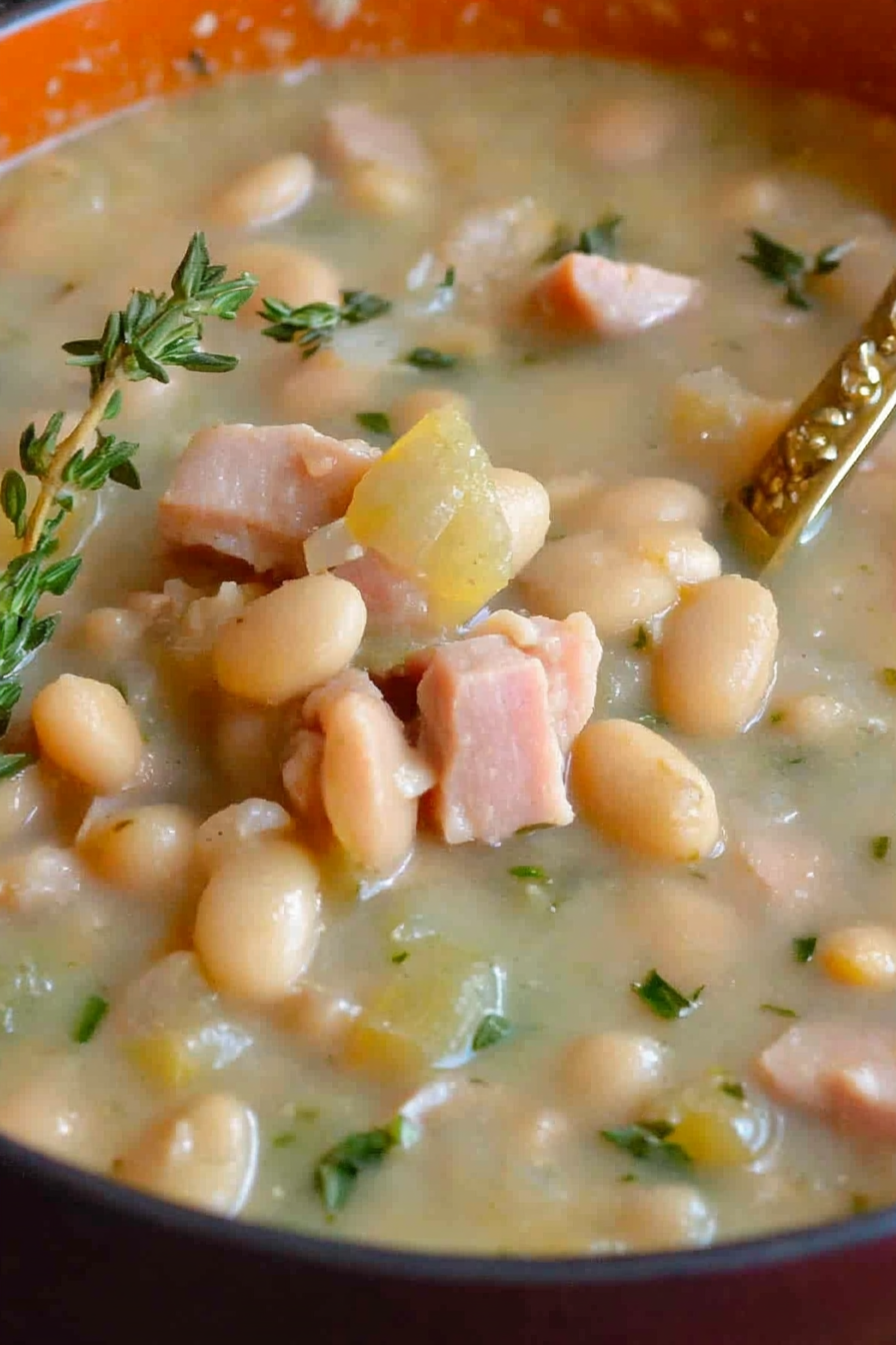 Hearty Ham and Bean Soup Recipe Final Dish Presentation
