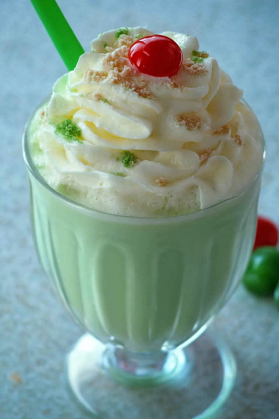 Homemade Shamrock Shake Recipe Final Dish Presentation