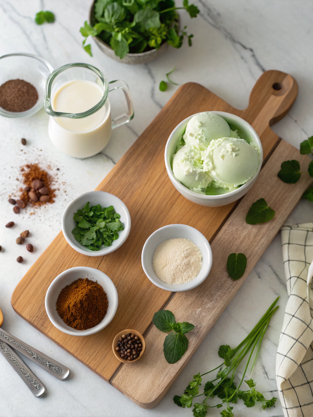 Homemade Shamrock Shake Recipe ingredients