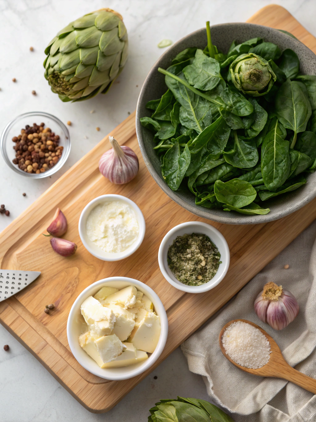Hot Spinach Artichoke Dip Recipe ingredients